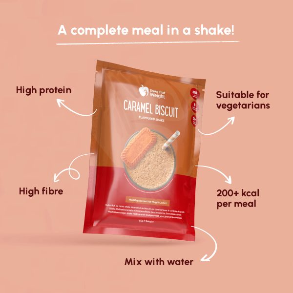 Caramel biscuit flavour Shake That Weight meal replacement shake